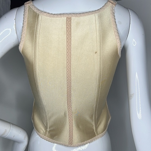 Pink Corset 30 Sz Small Chest 33” Waist 27” length 17” Hook & Eye Vintage Corset - Picture 5 of 12